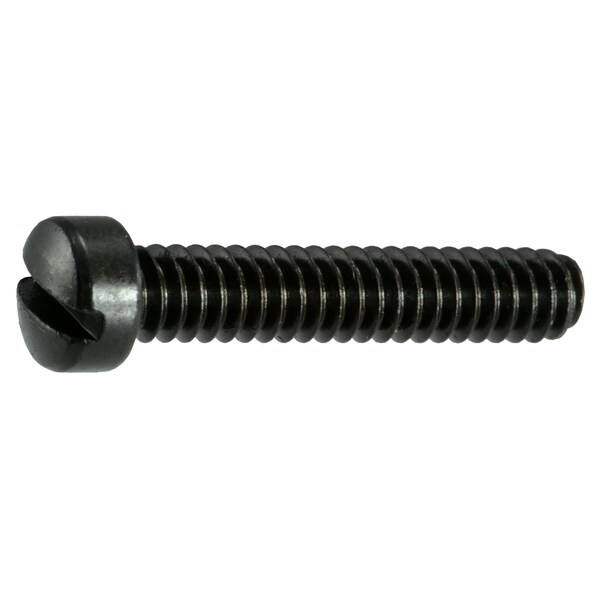 Midwest Fastener #10-24 x 1 in Slotted Fillister Machine Screw, Black Oxide Steel, 4 PK 32928 - main